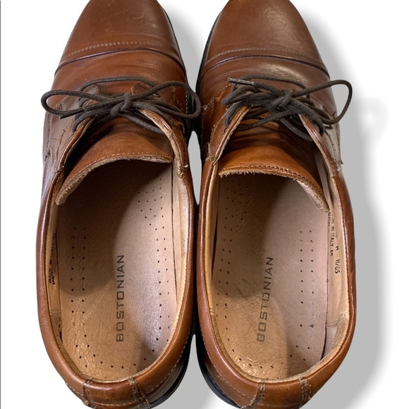 Bostonian STRADA Cap-Toe Dress Shoe Mens Size 13M Brown Leather Lace-Up Oxfords - Picture 5 of 9